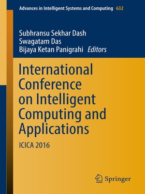 cover image of International Conference on Intelligent Computing and Applications